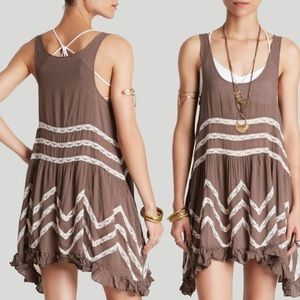FREE PEOPLE Voile & Lace Trapeze Slip Dress
